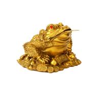 XNHIU Lucky Money Frog Feng Shui Toad Coin Feng Shui Wealth Lucky Money Frog Chinese Pendant Good Luck Gifts Ornament for Prosperity Home Decoration (6 * 6 * 5cm)