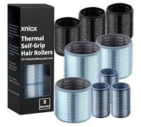 xnicx 9pcs Hair Roller Set Hair Curlers,Self-Grip Ceramic Ionic Thermal Hair Rollers,Velcro Rollers Hair Curlers to Sleep In for Hair Blowout Look,Salon Quality Hair Rollers for Long Short Hair