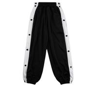 Xnihocha Kids Boys Post Surgery Pants Tear-Away Button Casual Trousers Basketball Jogging Track Sweatpants Black 13-14 Years