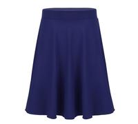 Xnihocha Kids Girls Full Circle Ballet Character Skirts Dance Skirts Chiffon Lyrical Performance Dancewear 01 Navy_Blue 13-14 Years