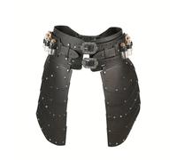 Xnihocha Medieval Faux Leather Wide Belt Thigh Armor Legs Guards for Halloween Cosplays Renaissance Black One Size