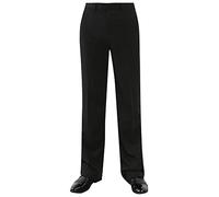 Xnihocha Mens Latin Pants for Dance Modern Ballroom Competition Trousers Practice Solid Color Dancewear Black 36