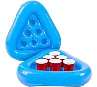 Xnihocha Portable Floaties for Water Party Pool Beer Drinks Holder Beverage Cups Mat Swimming Float 1 Pc Blue One Size