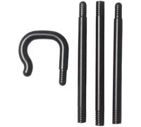Xnihocha Walking Cane Stick Plastic Crook Staff Shepherd Cosplay Accessory Magician Equipment for Carnival Black One Size