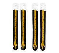 XNIVUIS 2 Pairs Chicken Feet Stockings - Funny 3D Cartoon Animal Socks - Men & Women Knee-High One Size (Black)