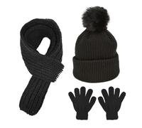 XNIVUIS 3 Pcs Kids Knitted Hat Scarf and Gloves Set, Children Scarf Hat Gloves, Winter Knit Warm Soft Beanie, Knit winter Beanies Toddler Kids warm Hats Boys Girls (3 Pcs)