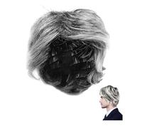 XNIVUIS Old Man Wig for Grandpa Costume - Mad Scientist Professor Accessory - Fancy Dress for Halloween Carnival Party Stage Performances (A)