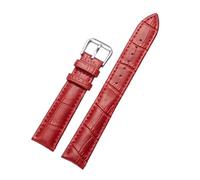 XNJIADVSY 16mm 18mm 20mm 22mm Watch Strap Replacement Compatible With Universal Waterproof Soft Bracelet Accessory(Red,18mm)