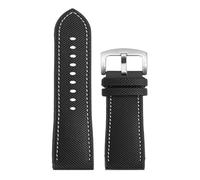 XNJIADVSY 20/21/22/23/24mm Design Hybrid FKM Watch Strap Unisex Fluoro Rubber Watchband FPM Soft Compatible With Each Waterproof(Black Yellow,24mm)