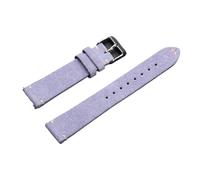 XNJIADVSY Compatible With 14mm 16mm 18mm 20mm 22mm Quick Release Soft Strap Sport Wristband Brown Watch Bands Women&Men Calfskin Bracelets Accessory(Violet,16MM_ROSE GOLD BUCKLE)