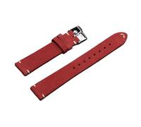 XNJIADVSY Compatible With 14mm 16mm 18mm 20mm 22mm Quick Release Soft Strap Sport Wristband Brown Watch Bands Women&Men Calfskin Bracelets Accessory(Red,18MM_ROSE GOLD BUCKLE)