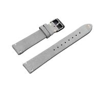 XNJIADVSY Compatible With 14mm 16mm 18mm 20mm 22mm Quick Release Soft Strap Sport Wristband Brown Watch Bands Women&Men Calfskin Bracelets Accessory(Lighe Grey,18MM_BLACK BUCKLE)