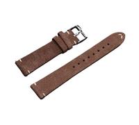 XNJIADVSY Compatible With 14mm 16mm 18mm 20mm 22mm Quick Release Soft Strap Sport Wristband Brown Watch Bands Women&Men Calfskin Bracelets Accessory(Dark Brown,16MM_BLACK BUCKLE)