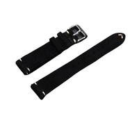 XNJIADVSY Compatible With 14mm 16mm 18mm 20mm 22mm Quick Release Soft Strap Sport Wristband Brown Watch Bands Women&Men Calfskin Bracelets Accessory(Black,20MM_BLACK BUCKLE)