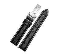 XNJIADVSY Compatible With 20mm 22mm Casio BEM-501 506 307 EDIFICE Series EFB-530 MTP-1303 Watch Band Bracelet Strap Black Brown(A black white SR,22mm)