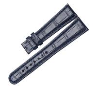 XNJIADVSY Compatible With A. LANGE & SÖHNE 1815 SAXONIA 232 MOON PHASE 139，238 ALLIGATOR WATCH STRAP(DARK BLUE ALLIGATOR,19.16mm)