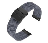 XNJIADVSY Compatible With ANBEER Two-Stage Braided Nylon Strap 18mm 20mm 22mm, Quick-Release Watch Band Press Stainless Steel Buckle(B-Grey,20mm)