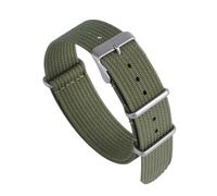 XNJIADVSY Compatible With Applicable NATO All-in-one Fine-woven Nylon Woven Canvas Strap 18mm 19mm 20mm 22mm Style Breathable And Waterproof(Army green,20mm)
