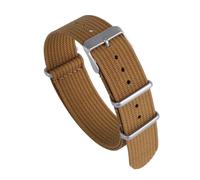 XNJIADVSY Compatible With Applicable NATO All-in-one Fine-woven Nylon Woven Canvas Strap 18mm 19mm 20mm 22mm Style Breathable And Waterproof(Brown,18mm)