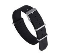 XNJIADVSY Compatible With Applicable NATO All-in-one Fine-woven Nylon Woven Canvas Strap 18mm 19mm 20mm 22mm Style Breathable And Waterproof(Black,22mm)