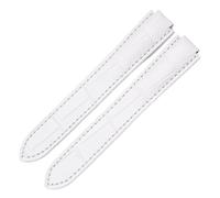 XNJIADVSY Compatible With BALLON BLEU DE CARTIER ALLIGATOR WATCH STRAP(BLACK WHITE,16mm)