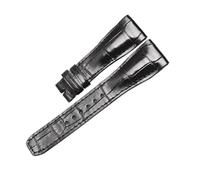 XNJIADVSY Compatible With BAUME & MERCIER HAMPTON MOA10019 ALLIGATOR LEATHER WATCH STRAP(28mm)