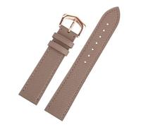 XNJIADVSY Compatible With Cartie London Solo Key Dumont Watch Strap Men's Leather Women 14 16 18 20 Wrist Accessories(Grey Rose Gold,20mm-Width)