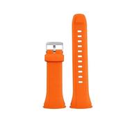 XNJIADVSY Compatible With Casio WAVE CEPTOR WVA-M640/M650/WVQ-M410 Waterproof Resin Silicone Watch Band Strap Black Replacement(Orange-Silver)