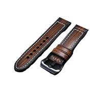 XNJIADVSY Compatible With Handmade Strap 22mm 24mm 26mm Leather Watchband Compatible With Panerai PAM111 441 Red Green Men's Bracelet(Brown B,26mm)