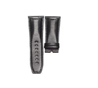 XNJIADVSY Compatible With LONGINES SPIRIT L3.811 CALF LEATHER WATCH STRAP(Black Yellow,22mm)