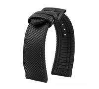 XNJIADVSY Compatible With Longines Water Ghost Hamilton Series Nylon Rubber Bottom Watch Strap 20mm 22mm 23 Men Soft Waterproof Wrist Band(Black black black A,19mm)