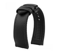 XNJIADVSY Compatible With Longines Water Ghost Hamilton Series Nylon Rubber Bottom Watch Strap 20mm 22mm 23 Men Soft Waterproof Wrist Band(Black black Black B,21mm)