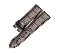 XNJIADVSY Compatible With MONTBLANC TIMEWALKER STAR ALLIGATOR LEATHER WATCH STRAP(Black Yellow,22mm)