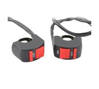 XNJIADVSY Compatible With Motorcycle Handlebar Flameout Switch Motorbike ON OFF Button E-bike Headlight Signal Lamp(2pcs)
