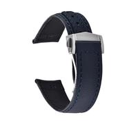 XNJIADVSY Compatible With Omega Seamaster Sailcloth Leather Watch Strap 20mm 22mm Canvas Band Waterproof Sport Business Wristband Men(All Blue-Silver,20mm)