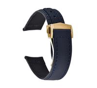 XNJIADVSY Compatible With Omega Seamaster Sailcloth Leather Watch Strap 20mm 22mm Canvas Band Waterproof Sport Business Wristband Men(All Blue-Gold,22mm)