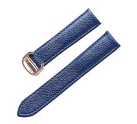 XNJIADVSY Compatible With Soft Leather Pebbled Strap Replacement Cartier London 14mm 16mm 18mm 20mm 22mm Accessories(Blue rose buckle,20mm)