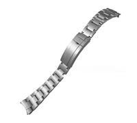 XNJIADVSY Compatible With Stainless Steel Watch StrapSubmariner Series Three-bead Diving RolexCombination Clasp Solid Watchstrap20mm21mm(Frosted-Silver,21mm)