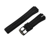 XNJIADVSY Compatible With Timex Tide T2n720 T2n721 Tw2t76300 Series Waterproof Sweat-Proof Soft Comfortable Raised Mouth Silicone Watch Strap 24x16mm(Black White-Black)