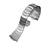 XNJIADVSY Compatible With Tissot PRX Super Player T137410A/407A 27 * 12mm Convex Joint Refinded Metal Silver Gold Watchband(Silver)
