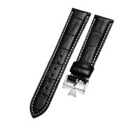 XNJIADVSY Compatible With Vacheron Constantin Male Watch Cowhide Leather Strap VC Inherit Art Master Series 18mm 19mm 20mm 21mm(Coal Black,22mm)
