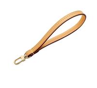 XNJIADVSY Leather Vachetta Wristlet Strap Replacement Band Compatible With LV Pouch Pochette Accessoires Neverfull Felicie Bag Purse Wristbag(Beeswas gold)