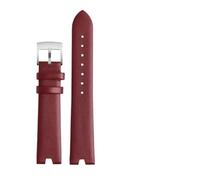 XNJIADVSY Leather Watch Strap Compatible With Versus Versace Vspci5621 Sci070016 Waterproof Sweat-Proof Concave Watchband Accessories 18mm(Red-steel)