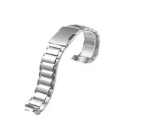XNJIADVSY Solid Stainless Steel Watch Strap Compatible With Casio EDIFICE Series EQB-501 EQB-500 EQB-800 Curved End Metal Chain Watchband 22mm(Silver)