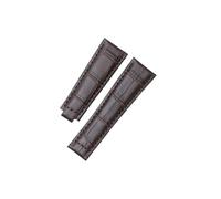 XNJIADVSY Watch Bracelet Compatible With Rolex DAYTONA Calf Leather Watchband Accessories Waterproof Strap 20mm Black Brown(Dark brown)