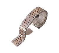 XNJIADVSY Watchband Silver With Blue Rosegold Watch Strap Bracelets Accessories 20mm 22mm Replace Compatible With Seiko Mido Mens(Silver and rosegold,22mm)