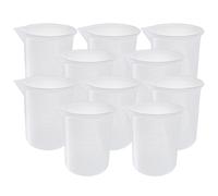 XNJIHWA 10 Pcs Silicone Cup Resin 100ml Measuring Cup Mixing Cups Reusable Silicone Measuring Cup Resin for DIY Crafts Casting Molds Art Waxing Kitchen