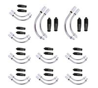 XNJIHWA 10 Sets Bike V Brake Noodle Cable Guide Pipe Stainless Steel Cable Bend Tube Pipe with Rubber Boots for Road Mountain Bicycle Repair Tool Accessories