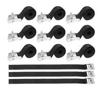 XNJIHWA 12 Pcs Ratchet Tie Down Straps Short Ratchet Tie Adjustable Tensioning Belts Black Retaining Straps for Vans,Motorcycle,Bicycle, Luggage, Cargo,44x2cm