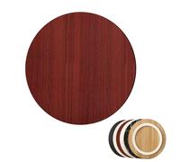 XNKLPY Rotating Board Round Circular Wooden Swivel Serving Coffee Table Tray Centerpiece Decor Kitchen Organizer for Dining Table Kitchen Appetizer Tea Trays Red teak wood color 50cm